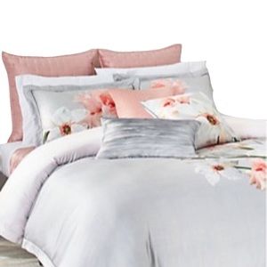 new Ted Baker ꕥ Chatsworth Comforter + Sham Set ꕥ Pink Floral Print ꕥ King Size